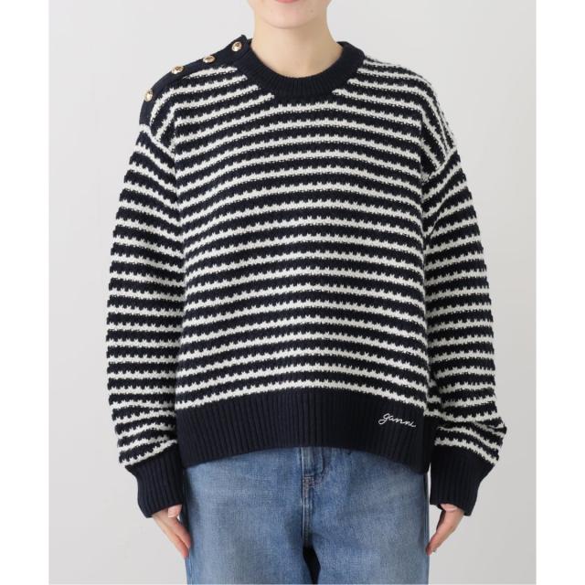 【NEW】ジャーナルスタンダード レサージュ（journal standard L’essage）/【GANNI/ガニーCotton Wool Stripe Sweater：ニット