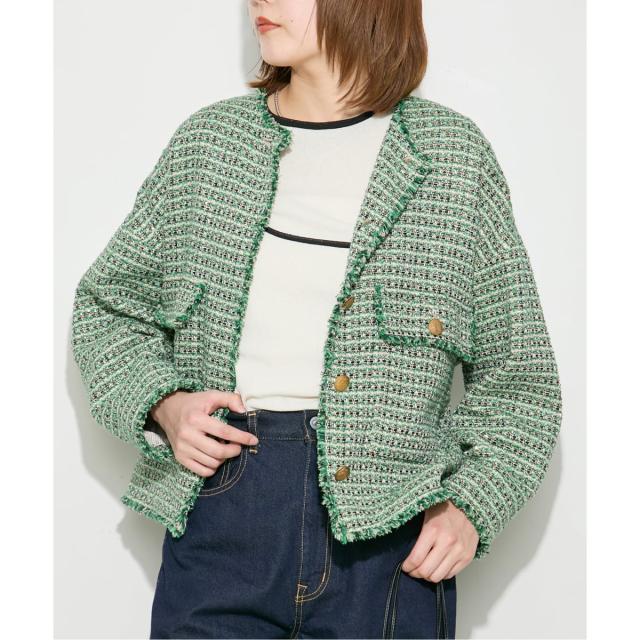 ジャーナルスタンダード レサージュ（journal standard L’essage）/【SP】GIOLICA TWEED ドルマンジャケット 2