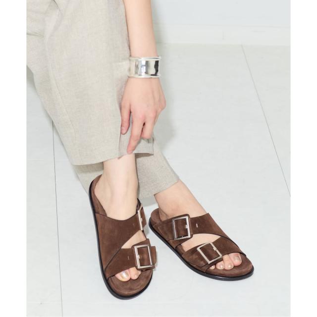 ジャーナルスタンダード レサージュ（journal standard L’essage）/【ALOHAS/アロハス】 Alba Suede Brown Leather Sandals：サンダ