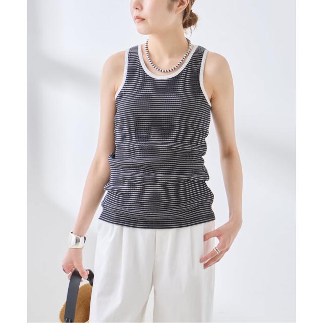 【NEW】ジャーナルスタンダード レサージュ（journal standard L’essage）/カップ付きボーダータンクトップ_1