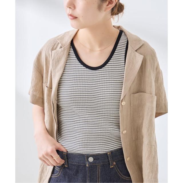 【NEW】ジャーナルスタンダード レサージュ（journal standard L’essage）/カップ付きボーダータンクトップ