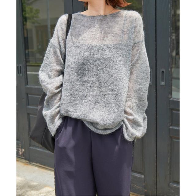 Spick&Span　ルーズモヘヤMIXボートネックニット スピック＆スパン（Spick and Span）/ルーズモヘヤMIXボート