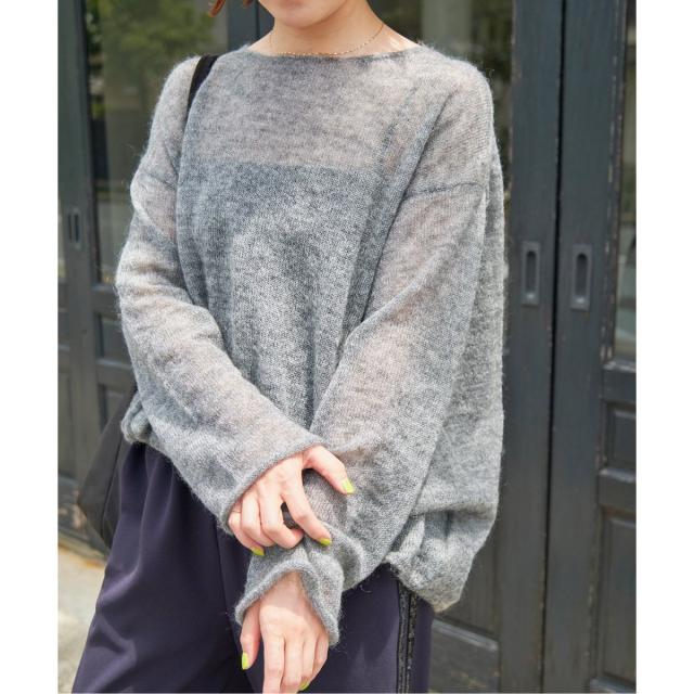 Spick&Span　ルーズモヘヤMIXボートネックニット スピック＆スパン（Spick and Span）/ルーズモヘヤMIXボート