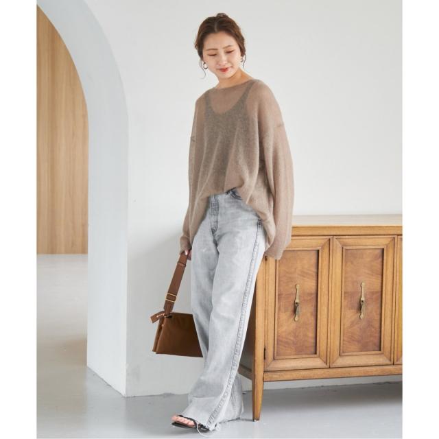 Spick and Span ルーズモへヤMIXボートネックニット Spick＆Span ニット ルーズモヘヤMIXボートネックニット