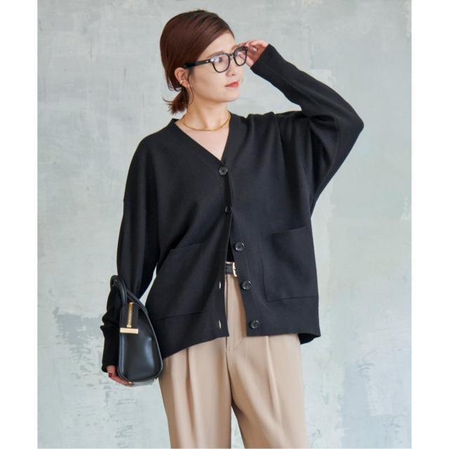 スピック＆スパン（Spick and Span）/≪WEB+一部店舗限定追加≫ダブルジャガード ビッグカーディガンの通販は