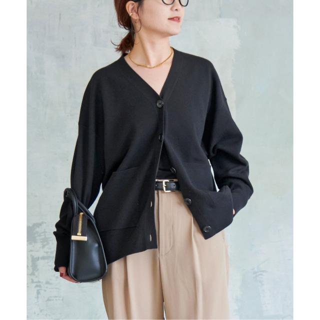 スピック＆スパン（Spick and Span）/≪WEB+一部店舗限定追加≫ダブルジャガード ビッグカーディガンの通販は