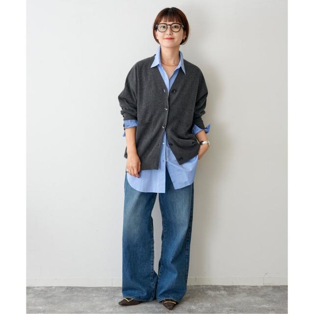 スピック＆スパン（Spick and Span）/≪WEB+一部店舗限定追加≫ダブルジャガード ビッグカーディガンの通販は