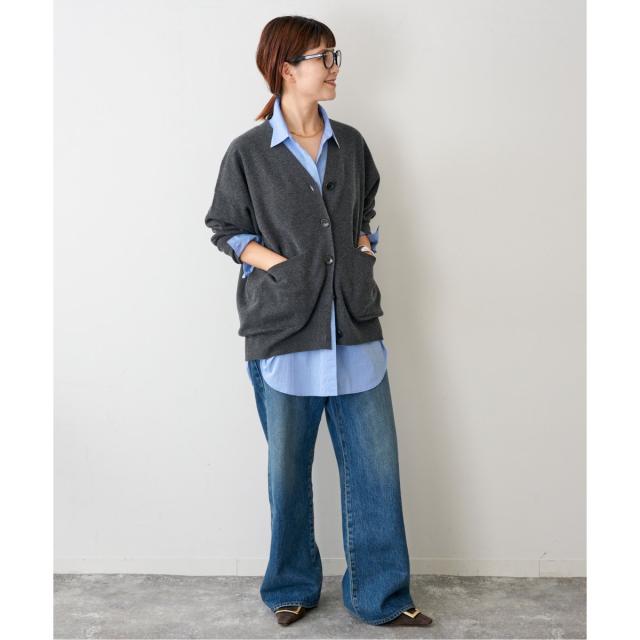 スピック＆スパン（Spick and Span）/≪WEB+一部店舗限定追加≫ダブルジャガード ビッグカーディガンの通販は