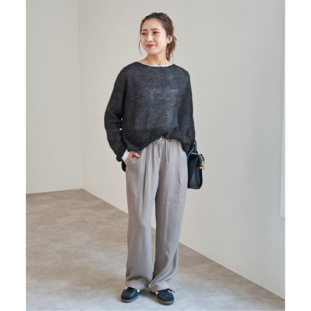 スピック＆スパン（Spick and Span）/《WEB限定カラー有り / 追加》ルーズモヘヤMIXボートネックニット