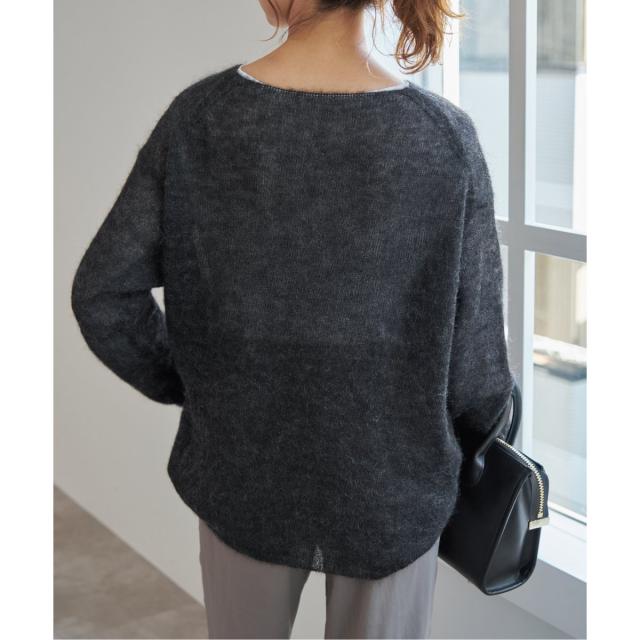 スピック＆スパン（Spick and Span）/《WEB限定カラー有り / 追加》ルーズモヘヤMIXボートネックニット