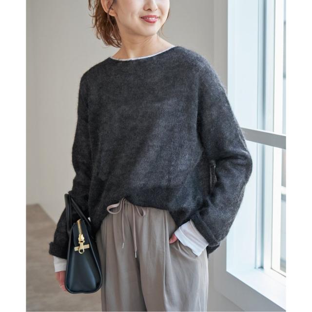 スピック＆スパン（Spick and Span）/《WEB限定カラー有り / 追加》ルーズモヘヤMIXボートネックニット