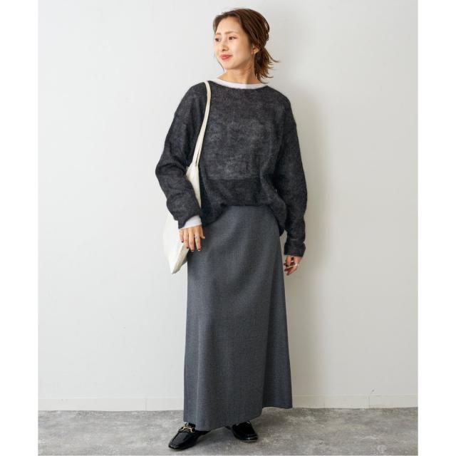 スピック＆スパン（Spick and Span）/《WEB限定カラー有り / 追加》ルーズモヘヤMIXボートネックニット