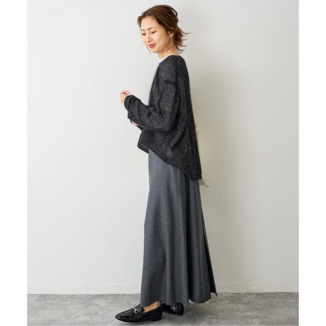 スピック＆スパン（Spick and Span）/《WEB限定カラー有り / 追加》ルーズモヘヤMIXボートネックニット