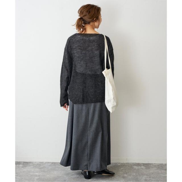 スピック＆スパン（Spick and Span）/《WEB限定カラー有り / 追加》ルーズモヘヤMIXボートネックニット