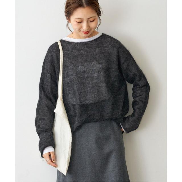 スピック＆スパン（Spick and Span）/《WEB限定カラー有り / 追加》ルーズモヘヤMIXボートネックニット