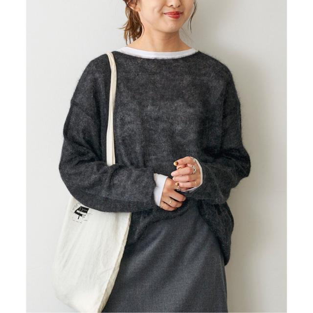 スピック＆スパン（Spick and Span）/《WEB限定カラー有り / 追加》ルーズモヘヤMIXボートネックニット