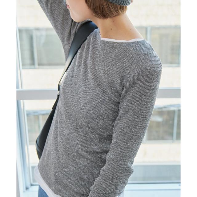 オフホワイト OFF WHITE 21AW インターシャ ニット セーター 長袖 アルパカ混 38 黒 OWHE036E20KNI003 /KH レディース オフホワイト OFF WHITE 21AW インターシャ ニット セーター