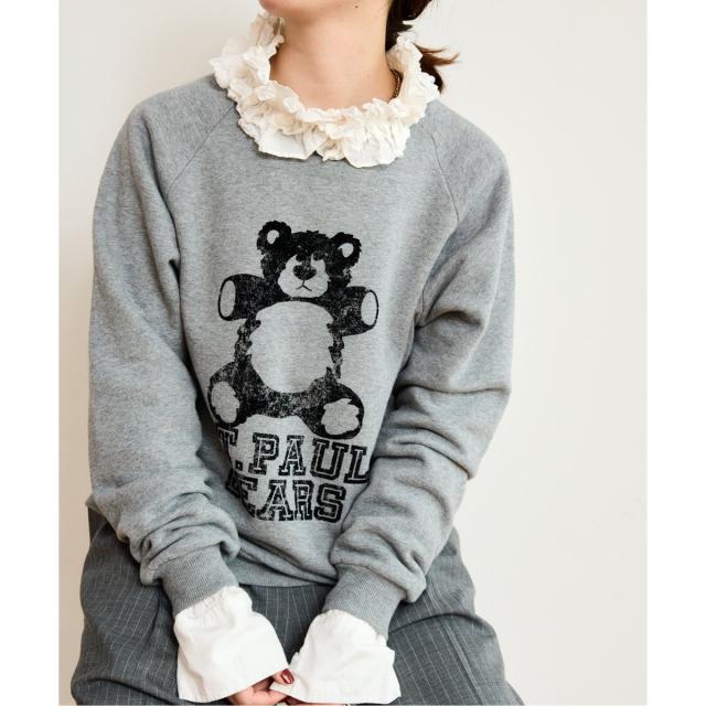 【RIKA ABE × Spick & Span】フロッキープリントスウェット WEB限定追加》【RIKA ABE × Spick & Span】フロッキープリント