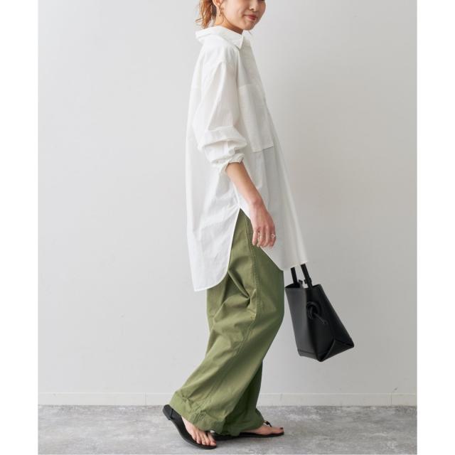 Spick and Span 80sオウミサラシチュニックプルオーバーシャツ 80sオウミサラシチュニックプルオーバーシャツ（シャツ／ブラウス