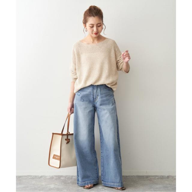 スピックアンドスパン　5 1/2 BAGGY DENIM 28 ブルー 5 1/2 BAGGY DENIM（デニムパンツ）｜Spick & Span（スピック