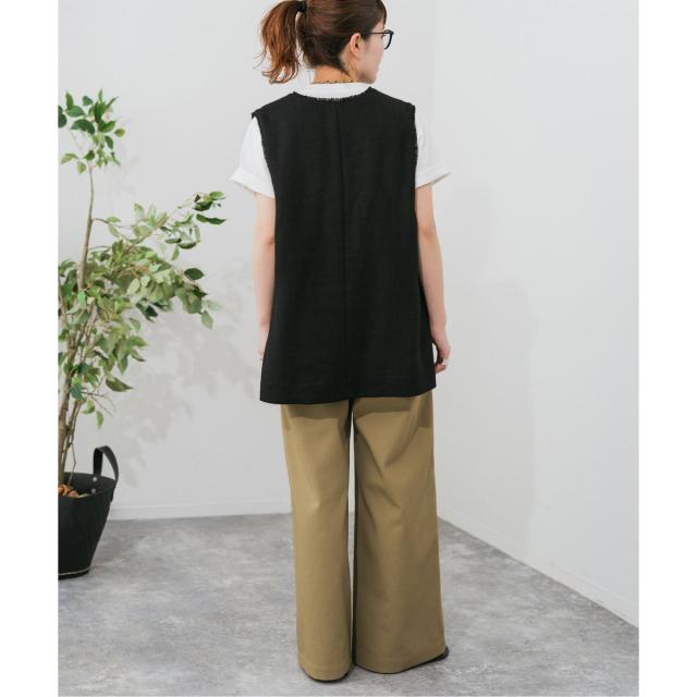 Spick and Span リネンツイードベスト ブラック Spick and Span