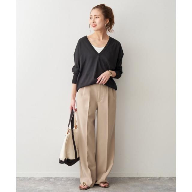 スピック＆スパン（Spick and Span）/シルキーヤーンVネックプル