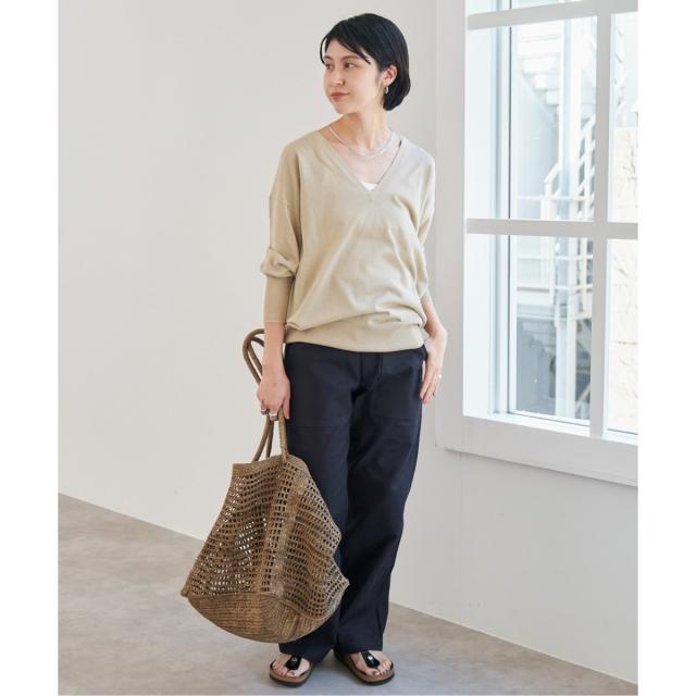 スピック＆スパン（Spick and Span）/シルキーヤーンVネックプル