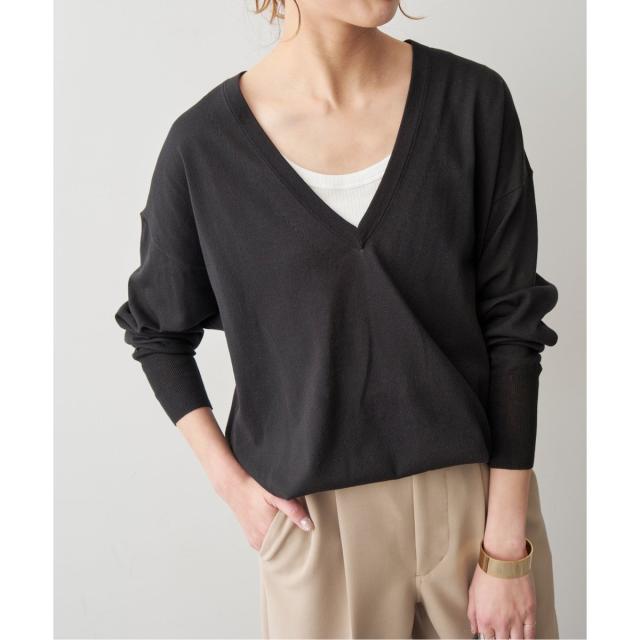 スピック＆スパン（Spick and Span）/シルキーヤーンVネックプル