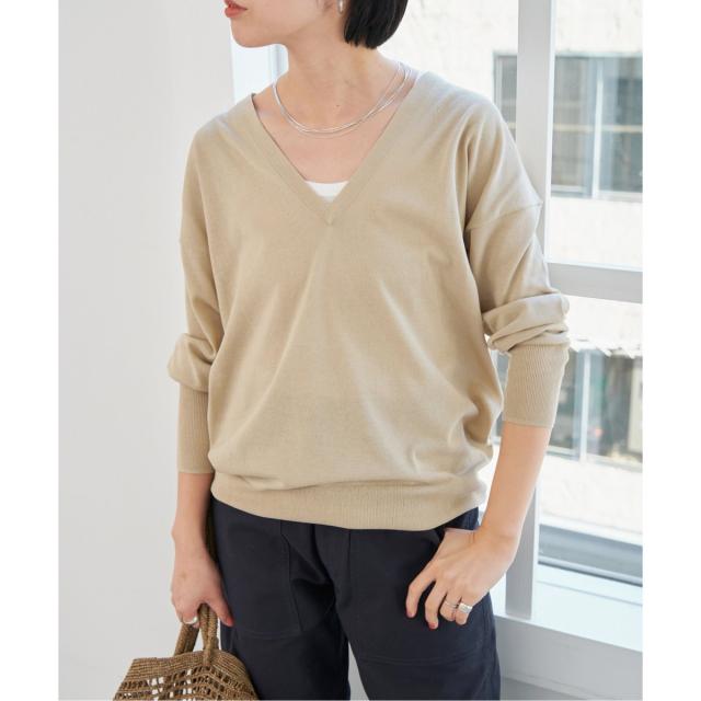 【美品✨Spick & Span 】シルキーヤーンVネックプルオーバー シルキーヤーンVネックプルオーバー（ニット/セーター）｜Spick