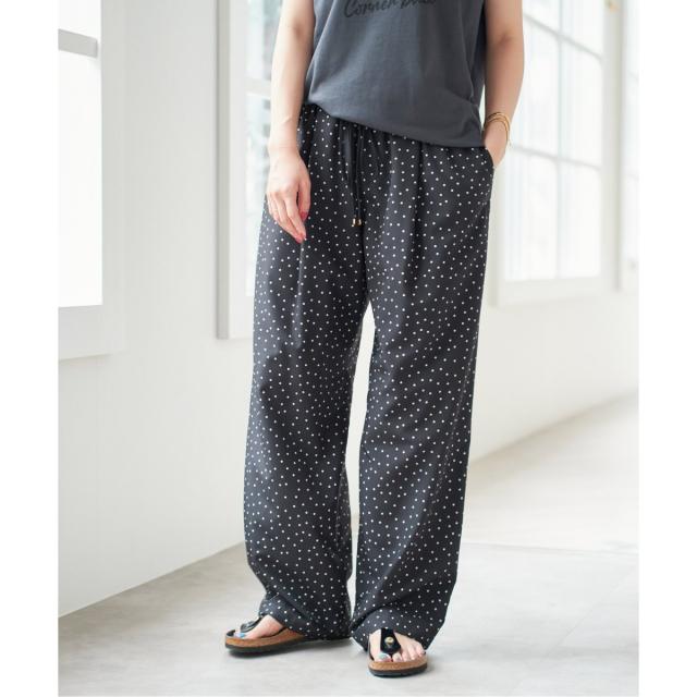 スピック＆スパン（Spick and Span）/《WEB限定》ドットプリントイージーストレートパンツ
