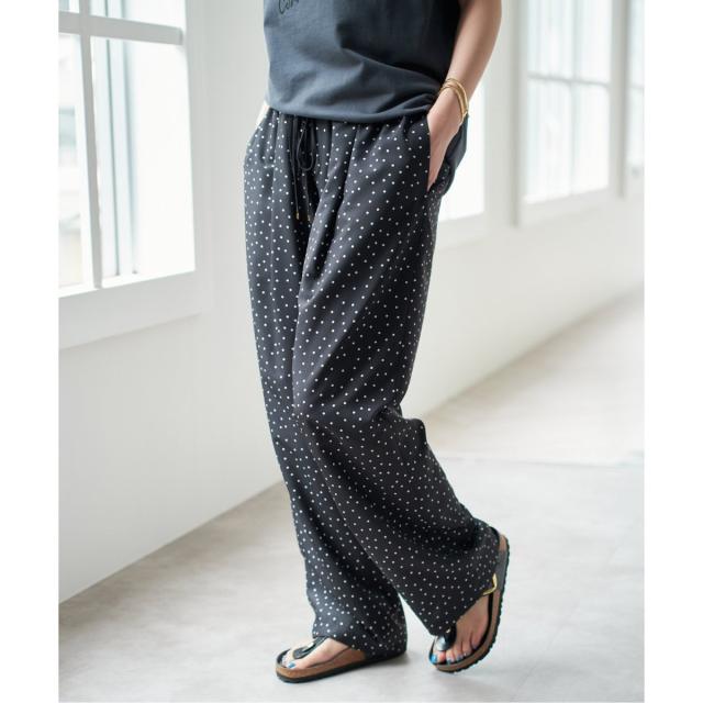 スピック＆スパン（Spick and Span）/《WEB限定》ドットプリントイージーストレートパンツ