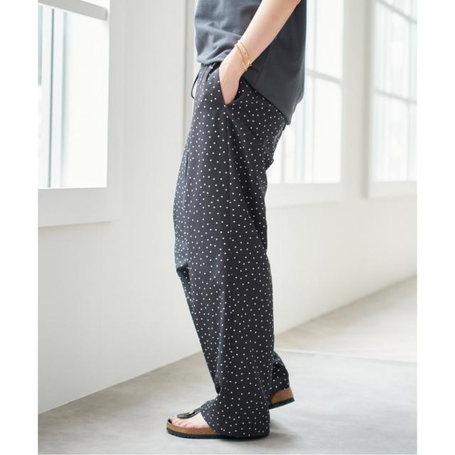 スピック＆スパン（Spick and Span）/《WEB限定》ドットプリントイージーストレートパンツ