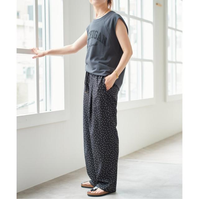 スピック＆スパン（Spick and Span）/《WEB限定》ドットプリントイージーストレートパンツ