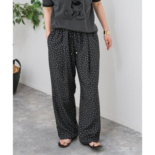 スピック＆スパン（Spick and Span）/《WEB限定》ドットプリントイージーストレートパンツ