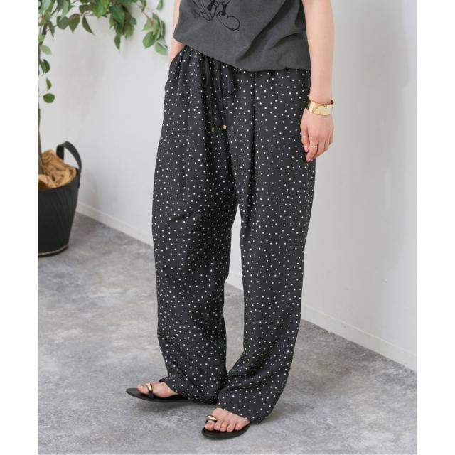 スピック＆スパン（Spick and Span）/《WEB限定》ドットプリントイージーストレートパンツ