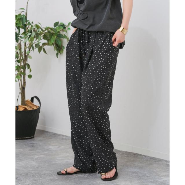 スピック＆スパン（Spick and Span）/《WEB限定》ドットプリントイージーストレートパンツ