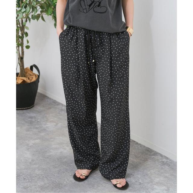 スピック＆スパン（Spick and Span）/《WEB限定》ドットプリントイージーストレートパンツ