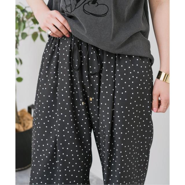 スピック＆スパン（Spick and Span）/《WEB限定》ドットプリントイージーストレートパンツ