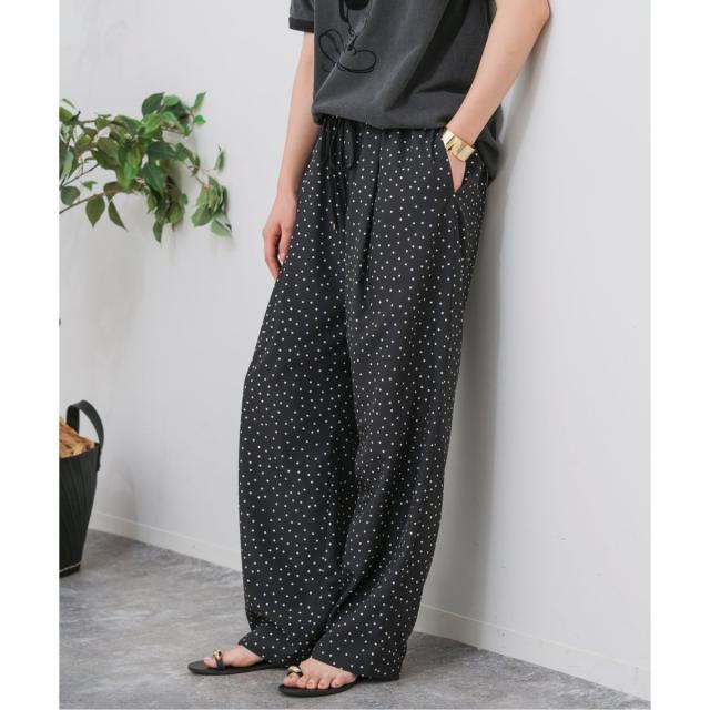 スピック＆スパン（Spick and Span）/《WEB限定 / 追加》ドットプリントイージーストレートパンツ