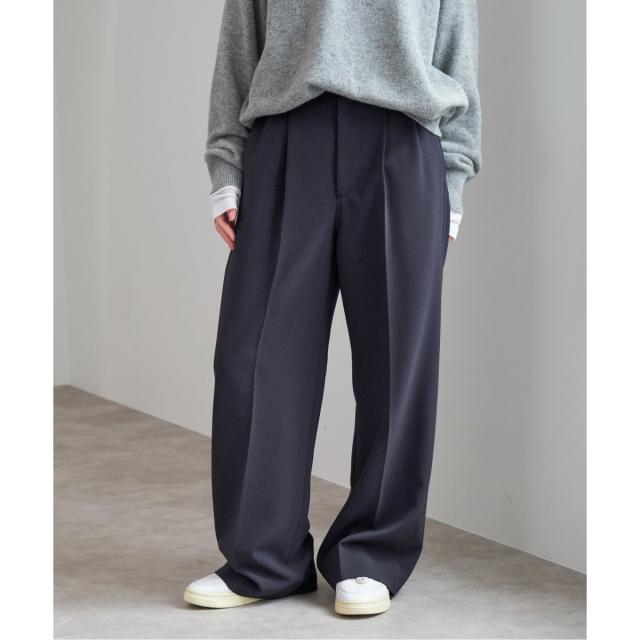 スピック＆スパン（Spick and Span）/《追加2》ダブルクロスツータックパンツ