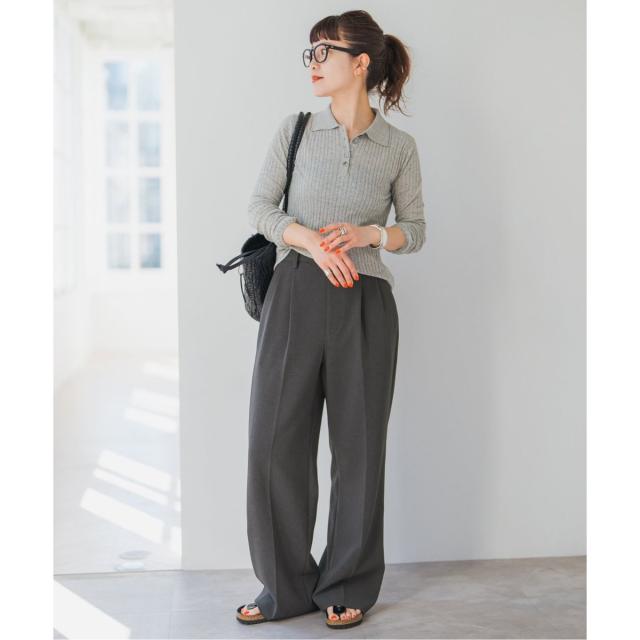 スピック＆スパン（Spick and Span）/《追加2》ダブルクロスツータックパンツ