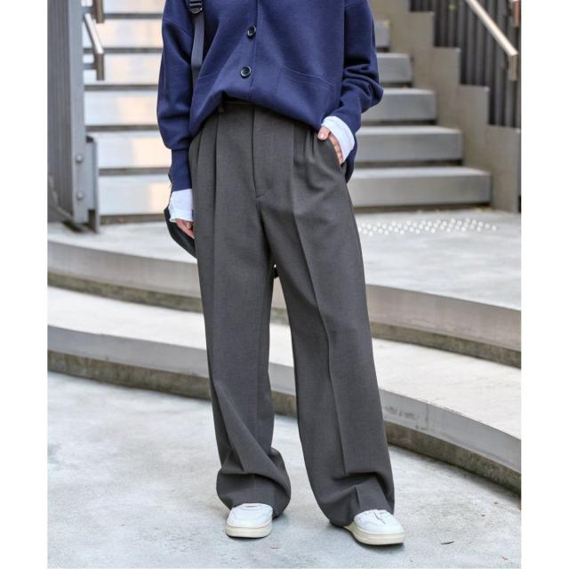 スピック＆スパン（Spick and Span）/《追加2》ダブルクロスツータックパンツ