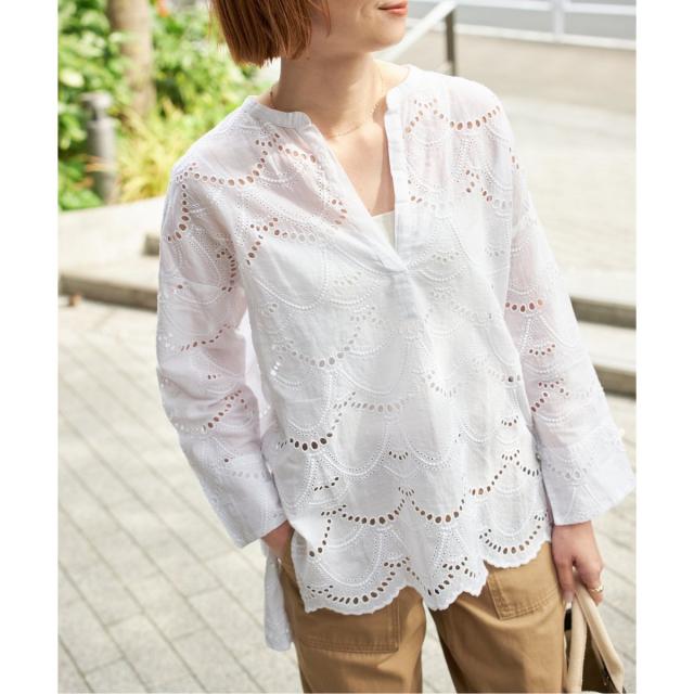 再値下げ⭐︎ne Quittez pas刺繍入りホワイトシャツワンピース 値下げ⭐︎ne Quittez pas刺繍入りホワイトシャツワンピース ne