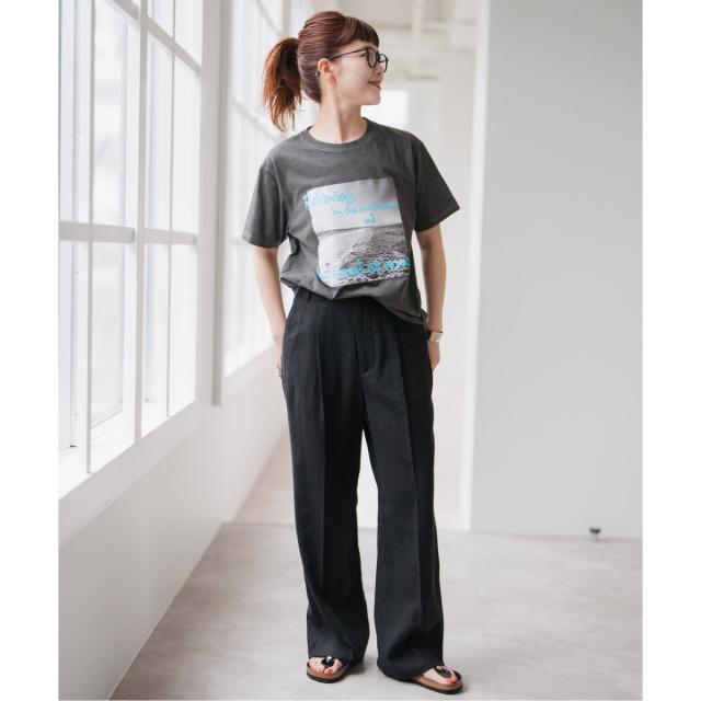 【新品・未使用】Spick&Span ハイブリッドラミー1タックパンツ スピック＆スパン（Spick and Span）/ハイブリッドラミー1タック