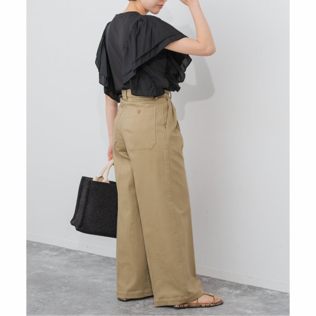 Spick & Span｜ファブリックコンビフレアスリーブプルオーバー