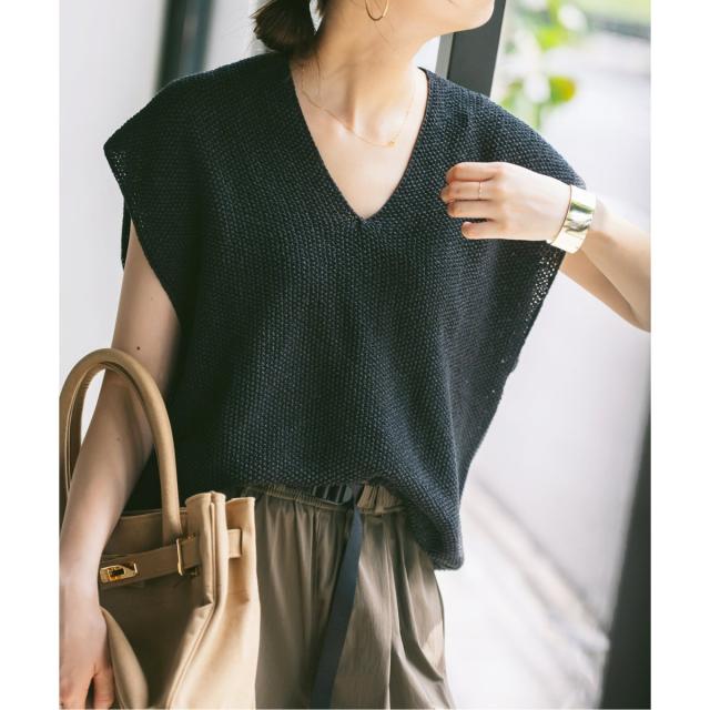 Spick & Span ペーパーヤーンルーズニットベスト Spick & Span｜ペーパーヤーンルーズニットベスト | Rakuten