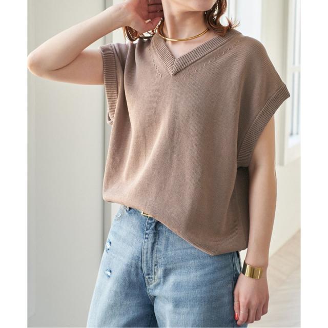 スピック＆スパン（Spick and Span）/コットンシルクリネンニットベスト