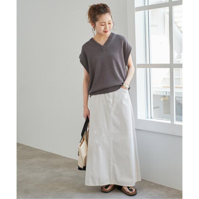 スピック＆スパン（Spick and Span）/コットンシルクリネンニットベスト