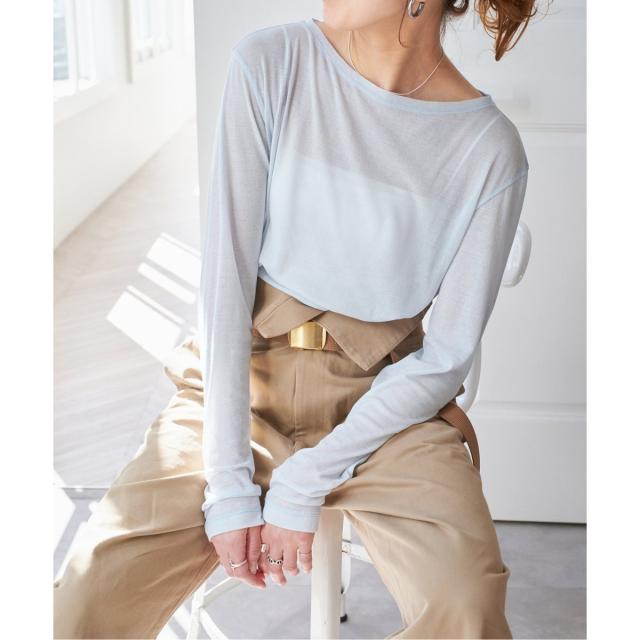 スピック＆スパン（Spick and Span）/《追加2》シアーボートネックプルオーバー