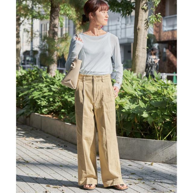 スピック＆スパン（Spick and Span）/《追加2》シアーボートネックプルオーバー